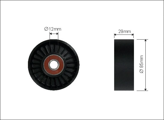 Deflection/Guide Pulley, V-ribbed belt (207-00)