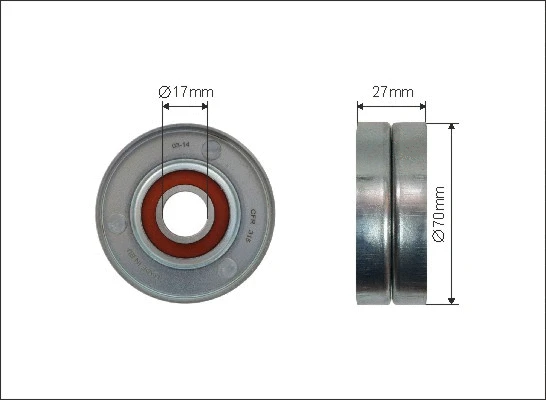 Tensioner Pulley, V-ribbed belt (377-00)