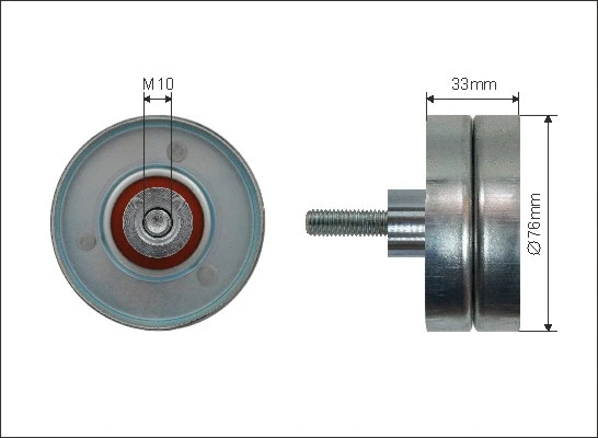 Deflection/Guide Pulley, V-ribbed belt (500286)