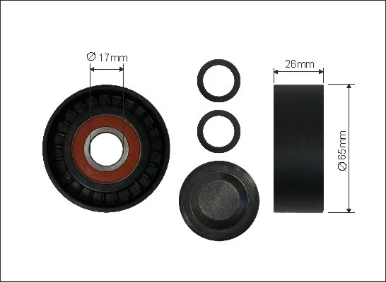 Deflection/Guide Pulley, V-ribbed belt (237-00)