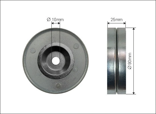 Tensioner Pulley, V-ribbed belt (500338)