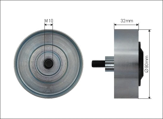 Deflection/Guide Pulley, V-ribbed belt (500158)