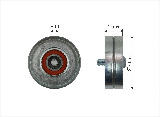 Deflection/Guide Pulley, V-ribbed belt (66-96)