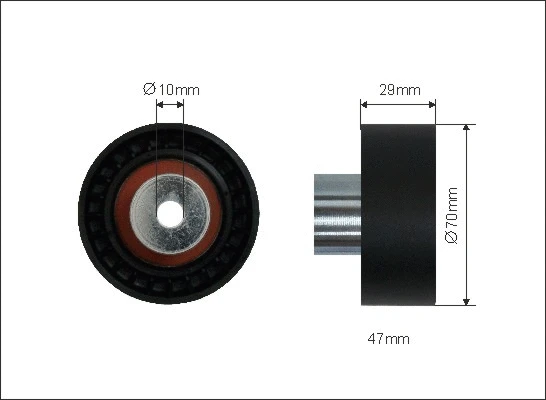 Deflection/Guide Pulley, timing belt (35-63)