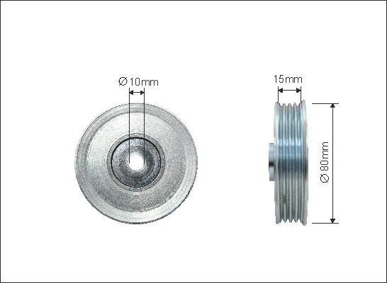 Deflection/Guide Pulley, V-ribbed belt (500090)