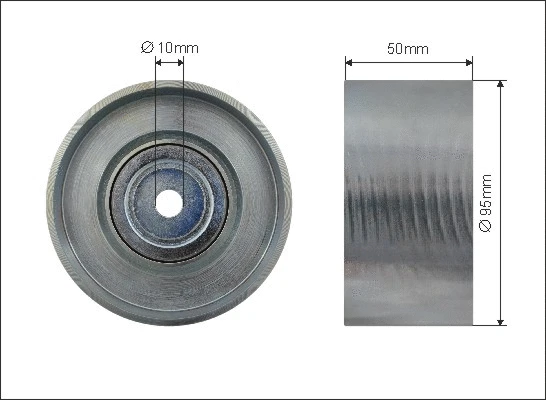 Deflection/Guide Pulley, V-ribbed belt (500587)