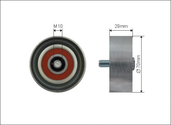 Deflection/Guide Pulley, V-ribbed belt (291-116)