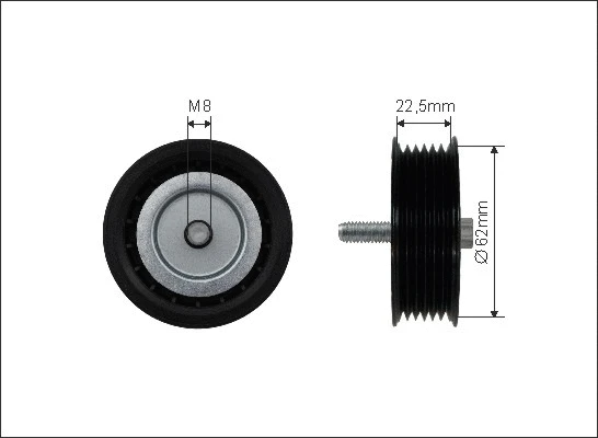 Deflection/Guide Pulley, V-ribbed belt (450-99)