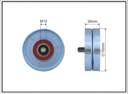 Tensioner Pulley, V-ribbed belt (500633)