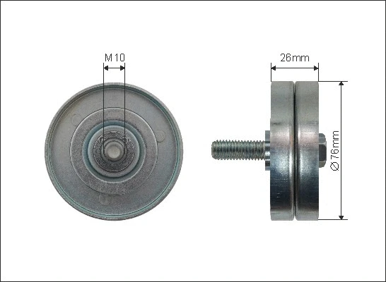 Deflection/Guide Pulley, V-ribbed belt (166-37)