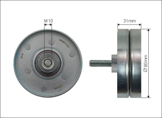 Deflection/Guide Pulley, V-ribbed belt (500269)