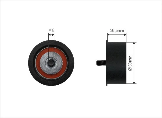 Deflection/Guide Pulley, timing belt (32-39)
