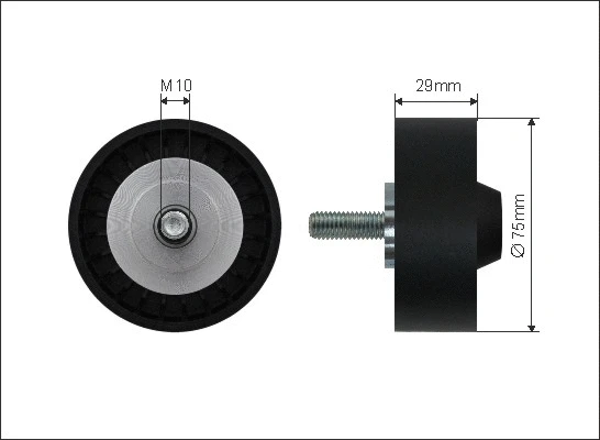 Deflection/Guide Pulley, V-ribbed belt (198-99)
