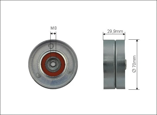 Tensioner Pulley, V-ribbed belt (500228)