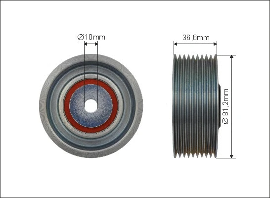 Deflection/Guide Pulley, V-ribbed belt (500200)