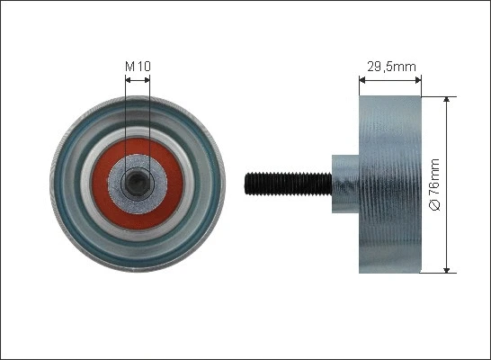Deflection/Guide Pulley, V-ribbed belt (500460)
