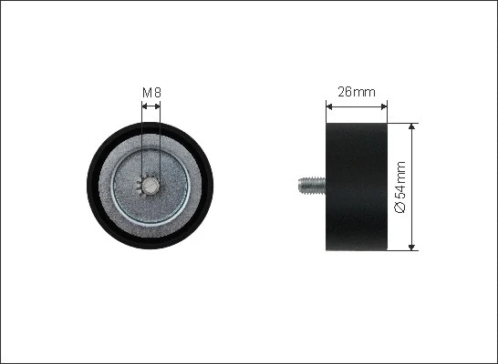 Deflection/Guide Pulley, V-ribbed belt (500179)