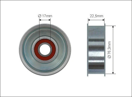 Deflection/Guide Pulley, V-ribbed belt (500430)