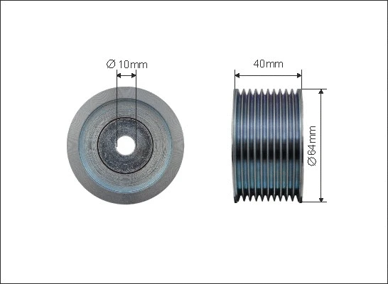 Deflection/Guide Pulley, V-ribbed belt (500416)