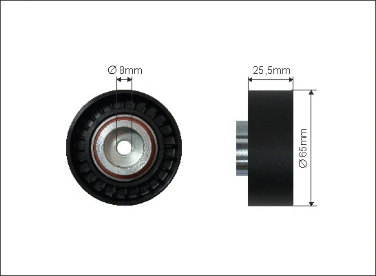Deflection/Guide Pulley, V-ribbed belt (05-06)