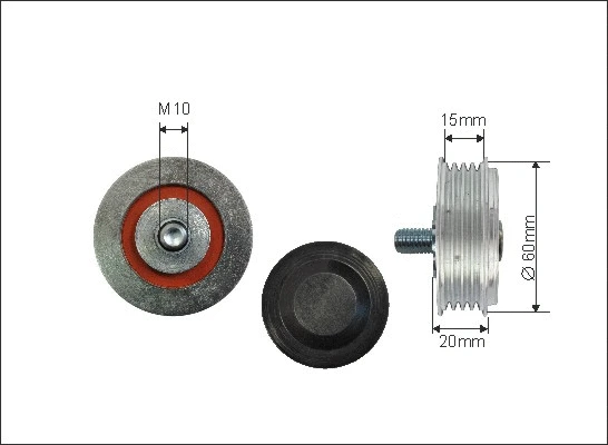 Tensioner Pulley, V-ribbed belt (500129)