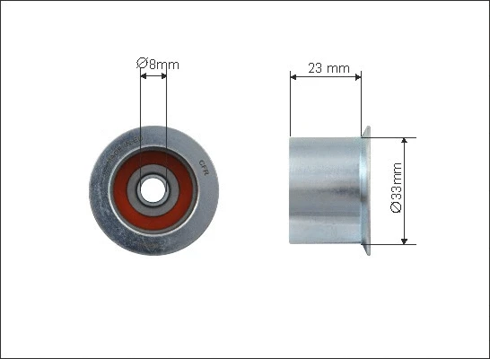 Deflection/Guide Pulley, timing belt (500134)