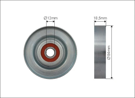 Tensioner Pulley, V-ribbed belt (500161)