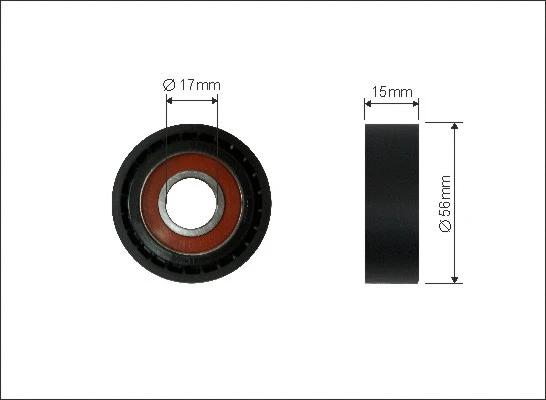 Deflection/Guide Pulley, V-ribbed belt (113-00)