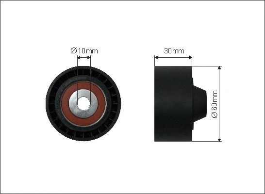 Deflection/Guide Pulley, V-ribbed belt (23-99)