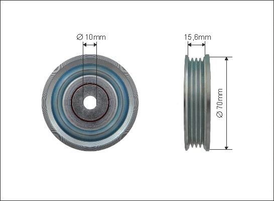 Deflection/Guide Pulley, V-ribbed belt (500433)