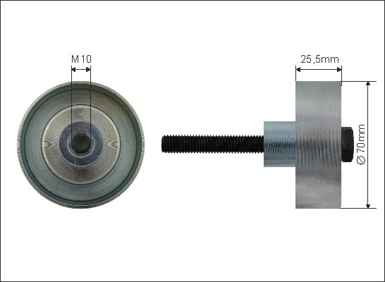 Deflection/Guide Pulley, V-ribbed belt (500471)