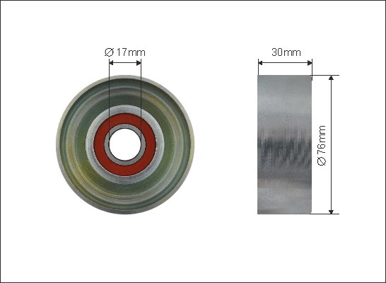 Deflection/Guide Pulley, V-ribbed belt (500549)