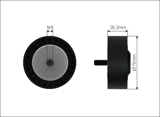 Deflection/Guide Pulley, V-ribbed belt (238-99)
