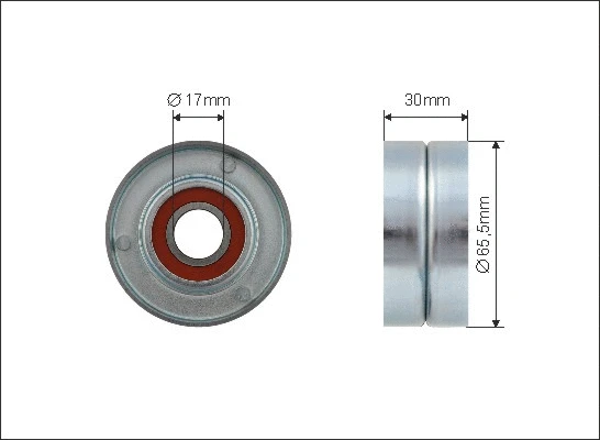 Tensioner Pulley, V-ribbed belt (301-00)