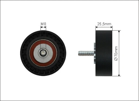 Tensioner Pulley, V-ribbed belt (201-99)