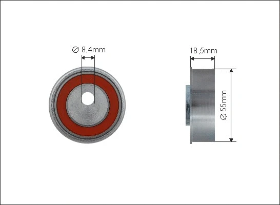 Deflection/Guide Pulley, timing belt (500306)