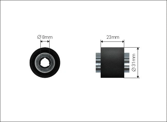 Deflection/Guide Pulley, timing belt (500492)