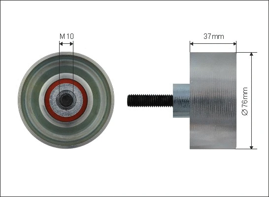 Deflection/Guide Pulley, V-ribbed belt (500455)