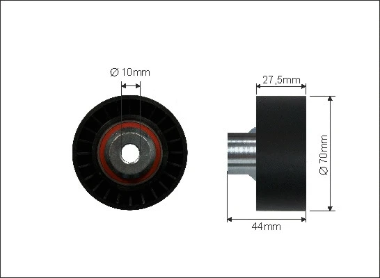 Deflection/Guide Pulley, V-ribbed belt (325-119)