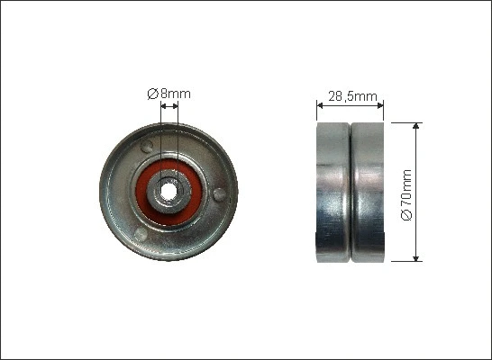 Tensioner Pulley, V-ribbed belt (433-99)