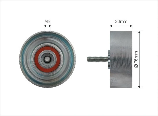 Deflection/Guide Pulley, V-ribbed belt (500244)