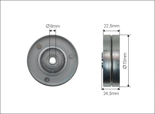 Deflection/Guide Pulley, V-ribbed belt (407-14)
