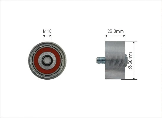 Deflection/Guide Pulley, V-ribbed belt (500486)