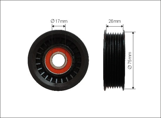 Deflection/Guide Pulley, V-ribbed belt (462-00)