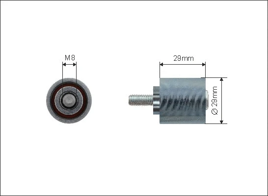 Deflection/Guide Pulley, timing belt (500443)