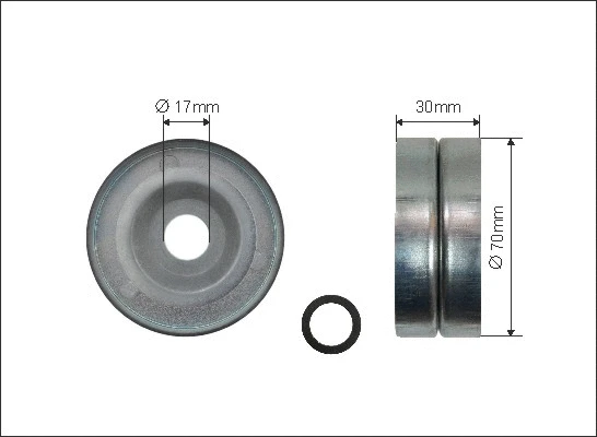 Tensioner Pulley, V-ribbed belt (496-99)
