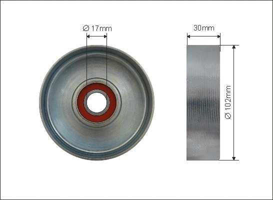 Deflection/Guide Pulley, V-ribbed belt (500466)