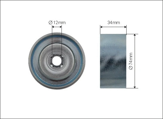 Deflection/Guide Pulley, V-ribbed belt (500420)