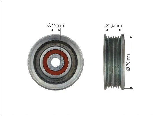 Deflection/Guide Pulley, V-ribbed belt (499-92)