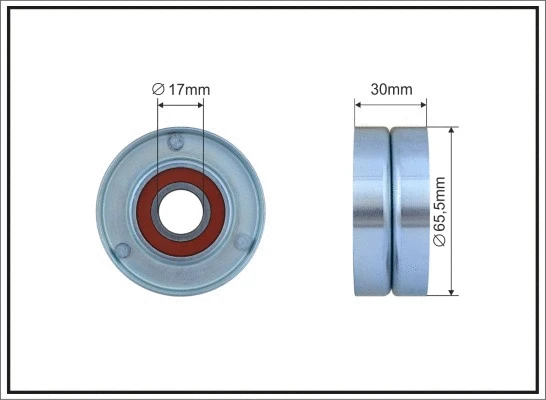 Tensioner Pulley, V-ribbed belt (500664)